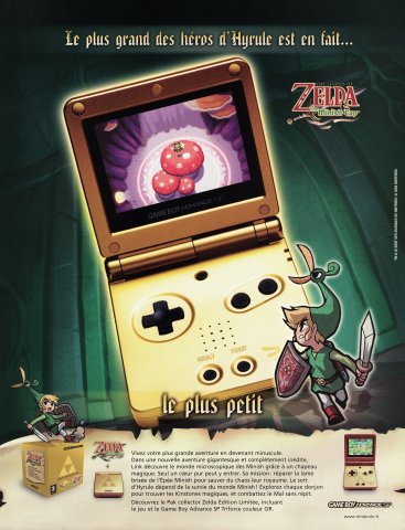 Legend of Zelda: The Minish Cap, The + Limited Edition GameBoy Advance SP (France) (November 2004)
