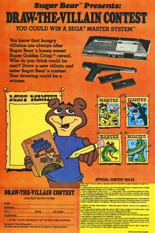 Super Golden Crisp Draw-the-Villain Contest (July 1989)