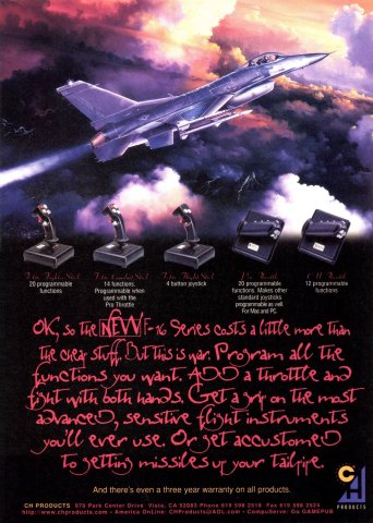 CH Products F-16 controller line (January 1995)