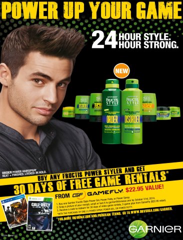 Fructis Power Styler/GameFly free rentals promotion (August 2014)