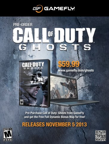 GameFly Call of Duty Ghosts preorder (December 2013)