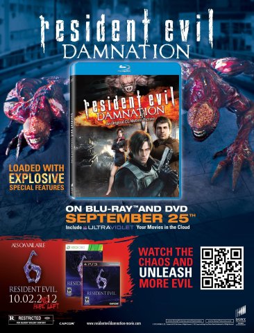 Resident Evil: Damnation DVD/Blu-ray (November 2012)