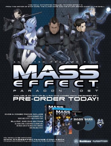 Mass Effect: Paragon Lost animated film (December 2012)