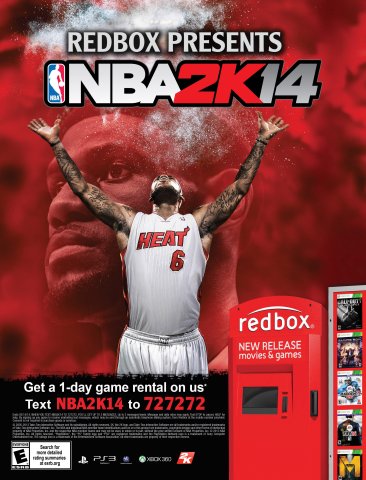 Redbox NBA 2K14 rentals (December 2013)