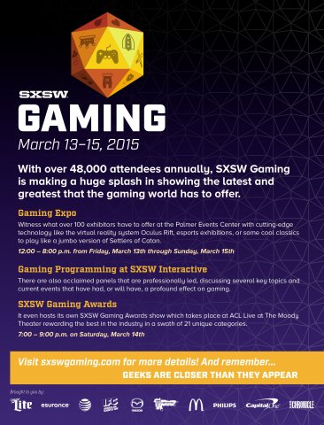 SXSW Gaming 2015 (April 2015)