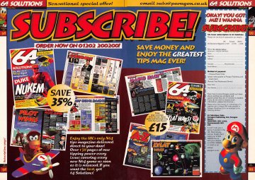 64 Solutions subscriptions (February 1998) (UK)