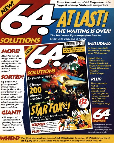 64 Solutions issue 01 ad (November 1997) (UK)