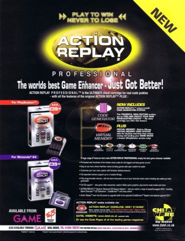 Action Replay Professional (February 1999) (UK)