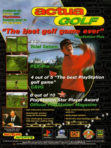 Actua Golf (October 1996) (UK)