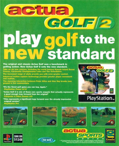 Actua Golf 2 (September 1997) (UK)