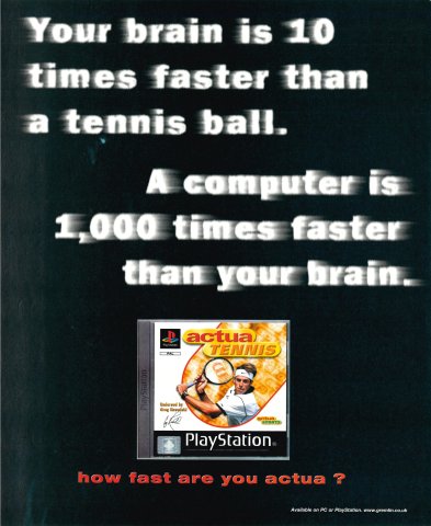 Actua Tennis (November 1998) (UK)