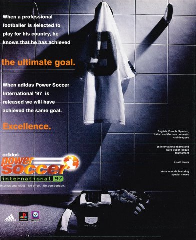 Adidas Power Soccer International 97 (May 1997) (UK)