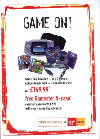 Virgin Megastores Game Boy Advance set (December 2001) (UK)