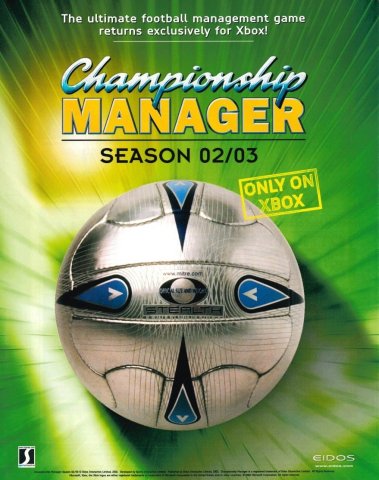 Championship Manager: Season 02/03 (December 2002) (UK)