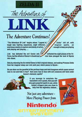 Zelda II: The Adventure of Link (1990) (UK)