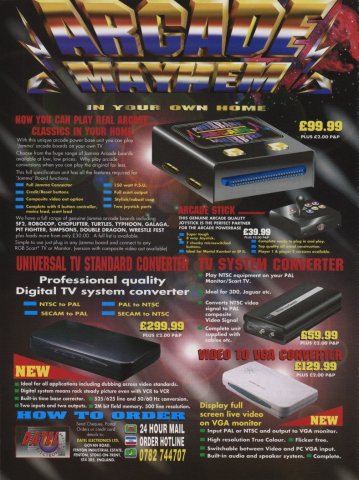 Datel Arcade Power Base + TV Converters (January 1995) (UK)