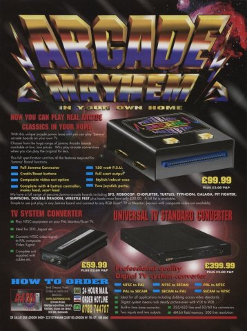 Datel Arcade Power Base + TV Converters (July 1994) (UK)