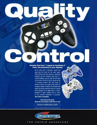 Gamester Dual Force 2 Joypad (November 2001) (UK)