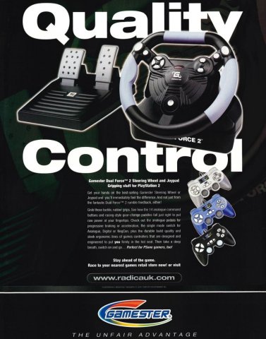 Gamester Dual Force 2 Steering Wheel (July 2001) (UK)