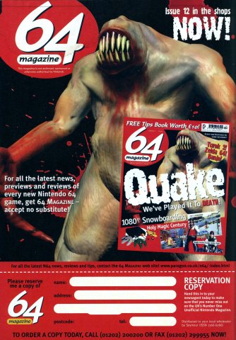 64 Magazine Issue 12 (April 1998) (UK)