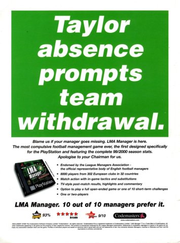 LMA Manager (December 1999) (UK)