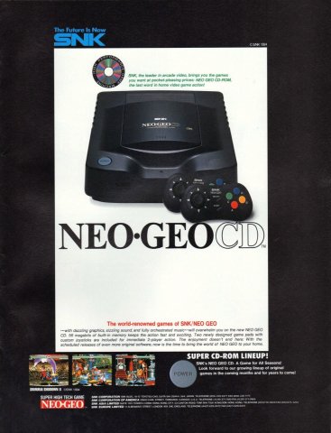 Neo Geo CD (March 1995) (UK)