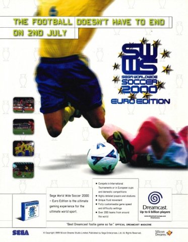 Sega Worldwide Soccer 2000 Euro Edition (July 2000) (UK)