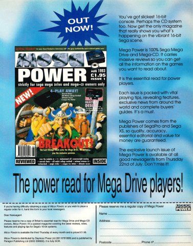 Mega Power issue 1 (August 1993) (UK)