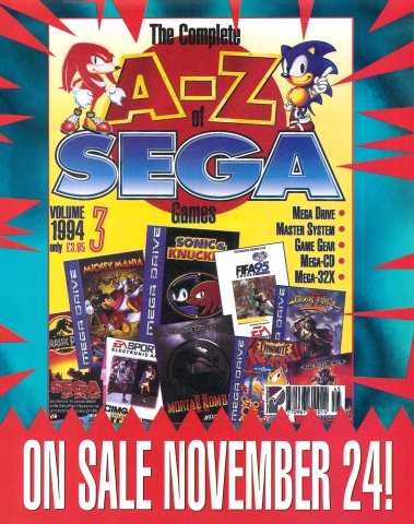 Complete A-Z of Sega Games Vol.3 (January 1995) (UK)