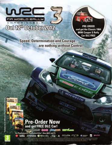 WRC 3: FIA World Rally Championship (September 2012) (UK)