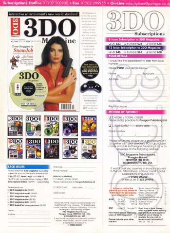 3DO Magazine subscription (May 1996) (UK)