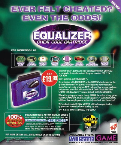 Equalizer Cheat Code Cartridge (November 1999) (UK)