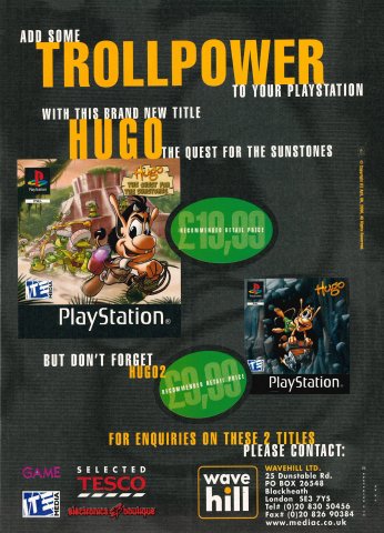 Hugo: The Quest for the Sunstones, Hugo 2 (July 2001) (UK)