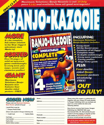 Maximum Solutions: Banjo-Kazooie (October 1998) (UK)