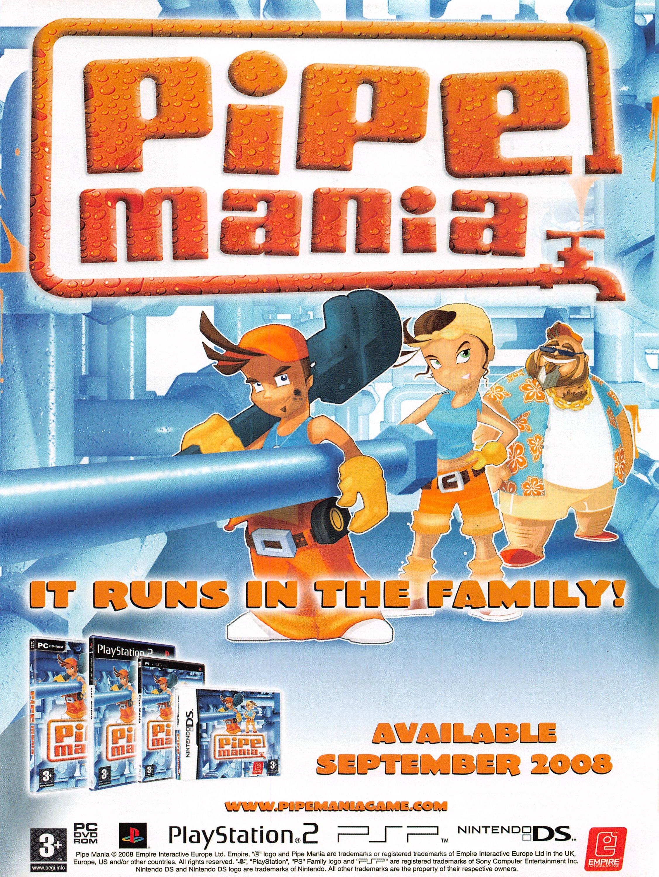 Pipe Mania (September 2008) (UK)