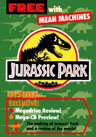 Jurassic Park Mean Machines Sega Booklet