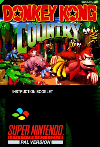 Donkey Kong Country manual (PAL) (UK)