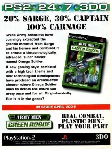 Army Men: Green Rogue (May 2001) (UK)