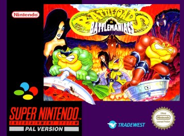 Battletoads in Battlemaniacs boxart (PAL) (UK)