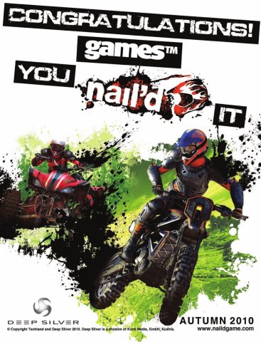 GamesTM 100th issue congratulations - nail'd (September 2010) (UK)