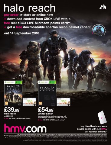 hmv Halo Reach (September 2010) (UK)