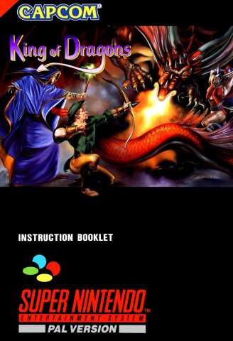 King of Dragons manual (PAL) (UK)