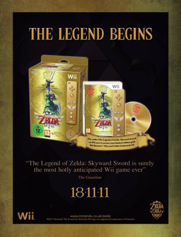 Legend of Zelda, The: Skyward Sword (November 2011) (UK)