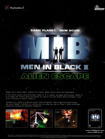 Men in Black II: Alien Escape (August 2002) (UK)