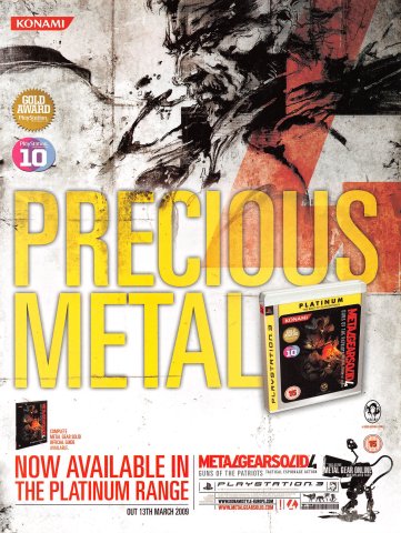 Metal Gear Solid 4: Guns of the Patriots Platinum edition (March 2009) (UK)