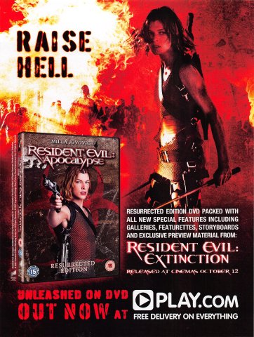 Resident Evil Apocalypse DVD (October 2007) (UK)