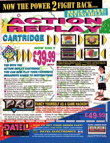 Datel Action Replay (May 1992) (UK)