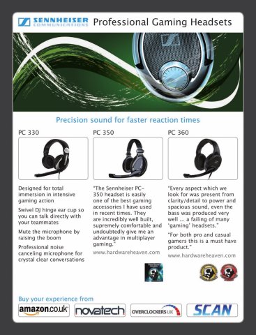 Sennheiser Professional Gaming Headsets (August 2010) (UK)