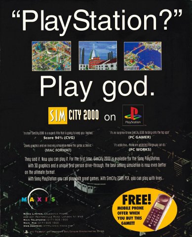 Sim City 2000 (November 1996) (UK)