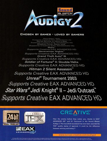 Creative Sound Blaster Audigy 2 (March 2003) (UK)